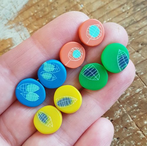 mini round stud earrings